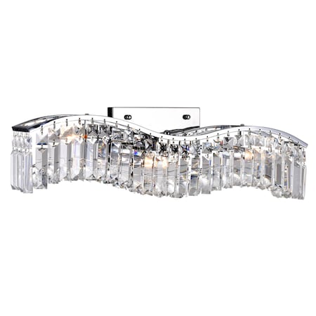 Cwi Lighting Glamorous 3 Light Vanity Light With Chrome Finish 8004W25C-A (clear)